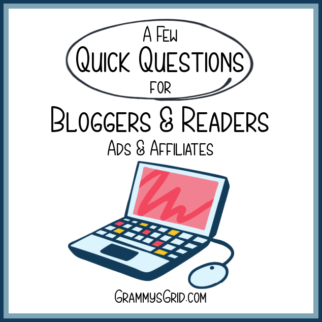 A FEW QUICK QUESTIONS FOR BLOGGERS AND READERS ABOUT ADS AND AFFILIATES #bloggers #BlogReaders #questions #ShortBlogPosts #LongBlogPosts #AdsAndAffiliates #advertisements #affiliates #monetize