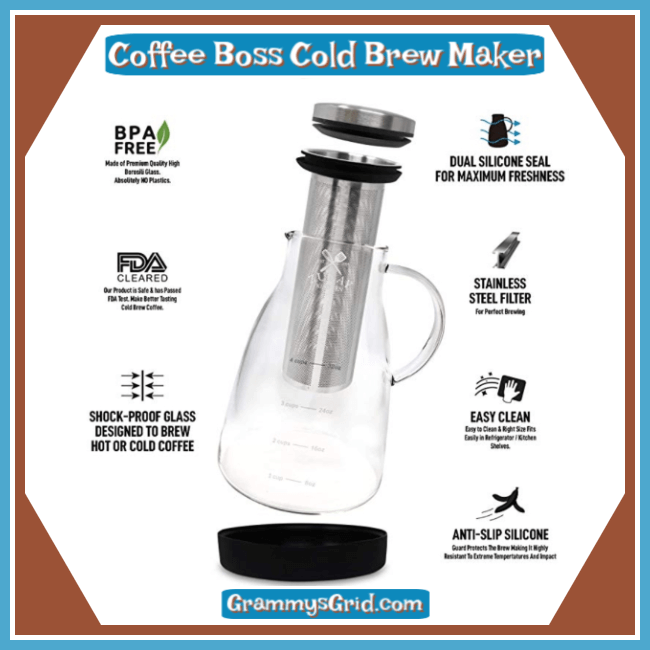 #ad HOW TO MAKE COLD BREW COFFEE AND A GIVEAWAY Cold brew coffee with the Coffee Boss Cold Brew Maker from Zulay Kitchen #giveaway #review #ColdBrewCoffee #CoffeeBoss #ZulayKitchen
