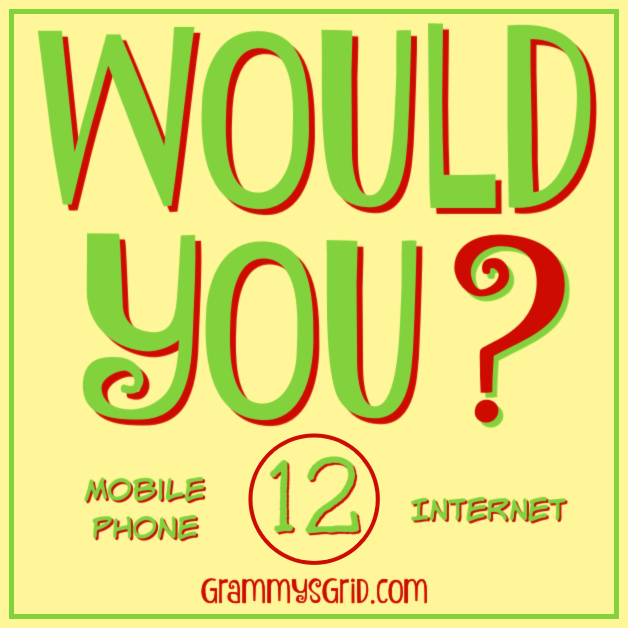 WOULD YOU? 12 - Would you rather be without your mobile phone or the internet? Which answer would you choose? #questions #answers #WouldYou #WouldYouRather #mobilephone #cellphone #internet